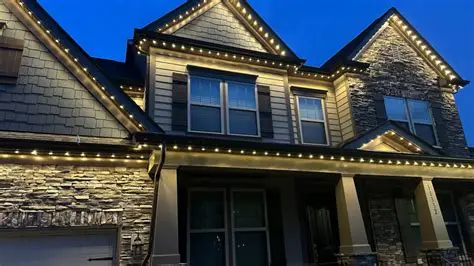 Everyday permanent LED lighting on a Hope area home